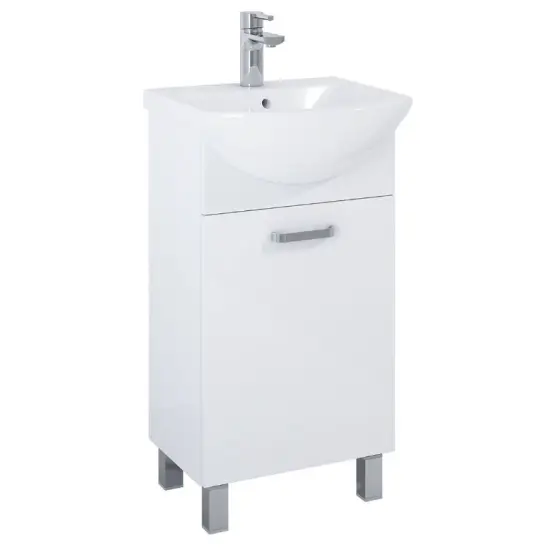 Komplet szafka z umywalką 455 x 443 x 840 mm biały połysk ROCA